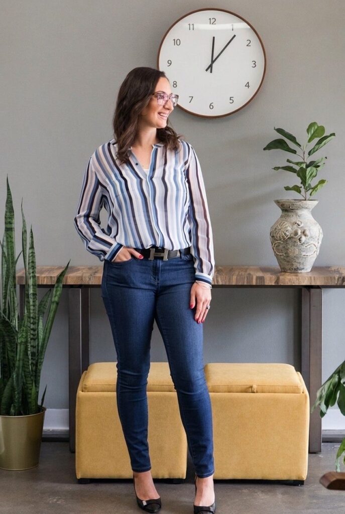 Lauren Goldstein standing in her office
